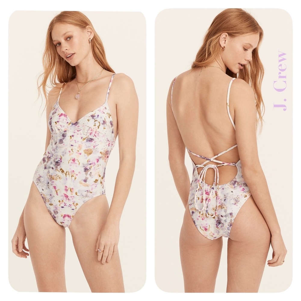 New Fora Obscura x J Crew Plunge Swimsuit Size 10 Summer